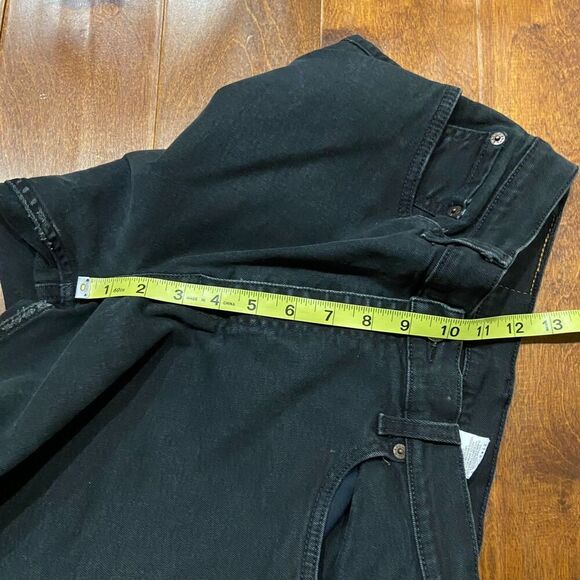 Levi's 550 Relaxed Tapered Vintage Y2K 2001 Black Denim Jeans Women's 12 - Picture 10 of 12